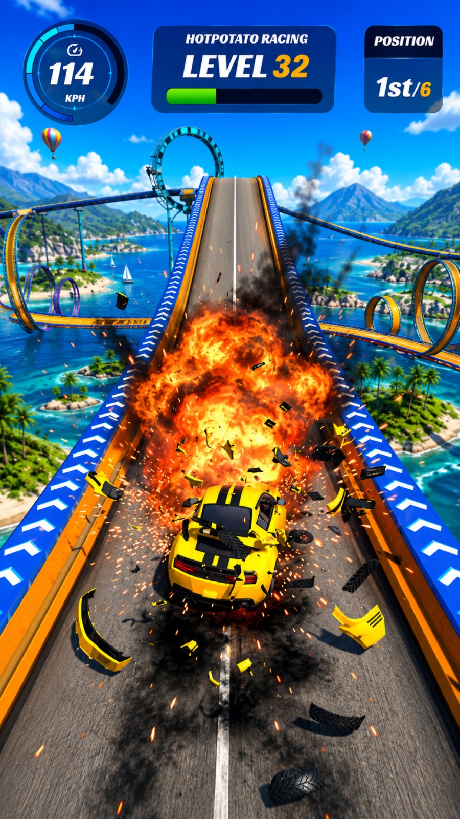 Explosive race finish